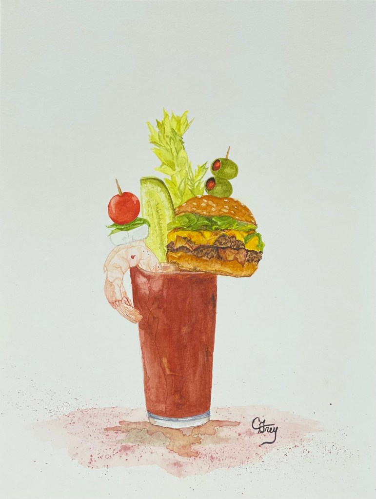 Burger in Paradise II Watercolor